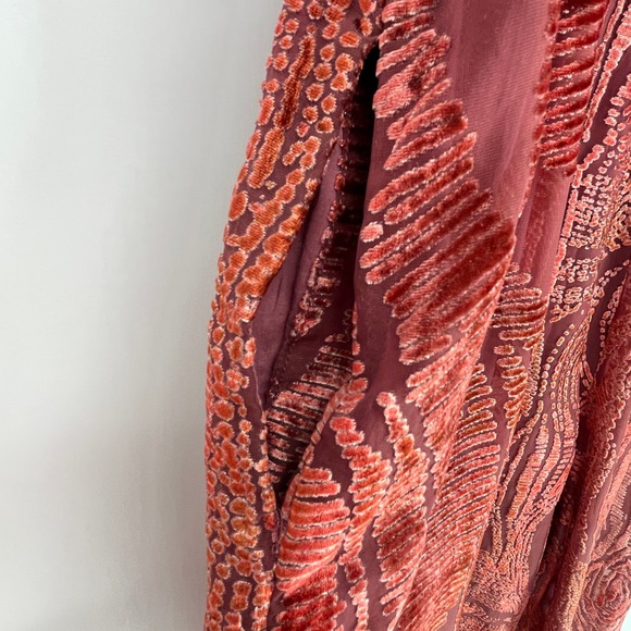 Anthropologie Somerset Velvet Burnout Jumpsuit Small Whimsigoth Holiday Party - Picture 12 of 15